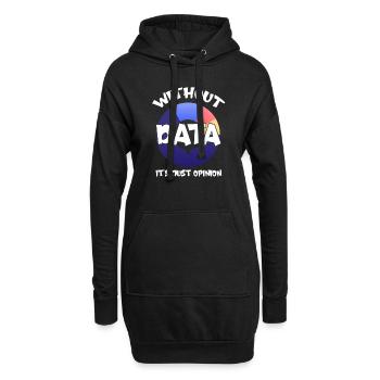 Daten oder es ist nicht passiert für Studenten - Hoodie-Kleid - Schwarz - Vorne