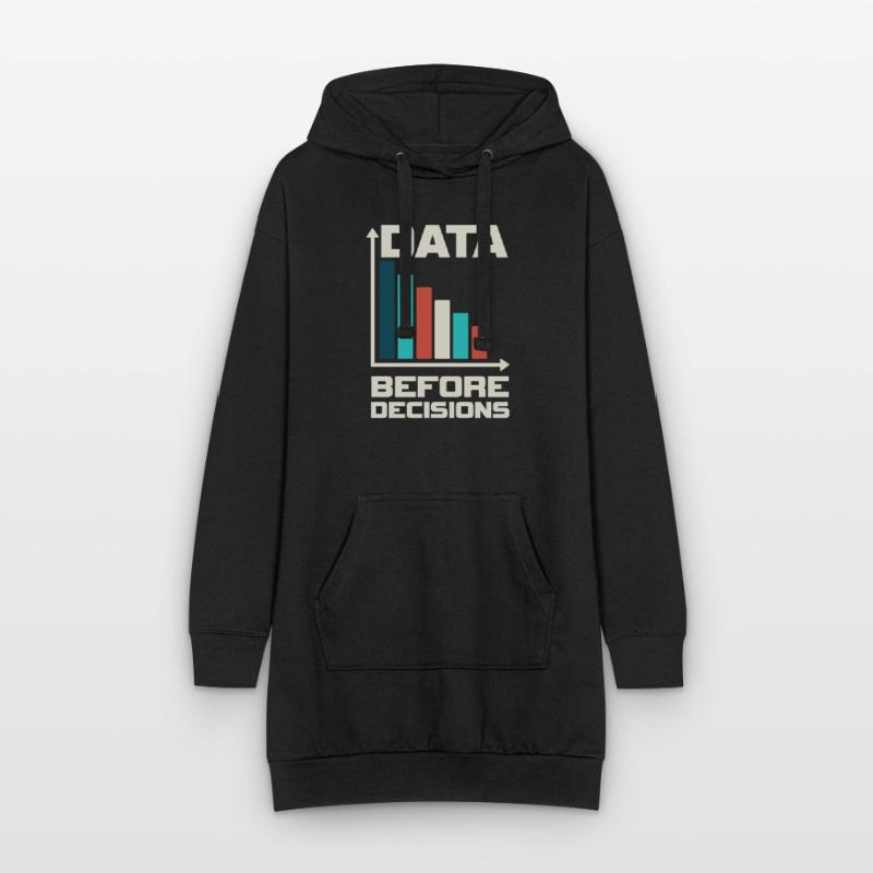 Daten vor Entscheidungsdaten oder nicht Hoodie-Kleid