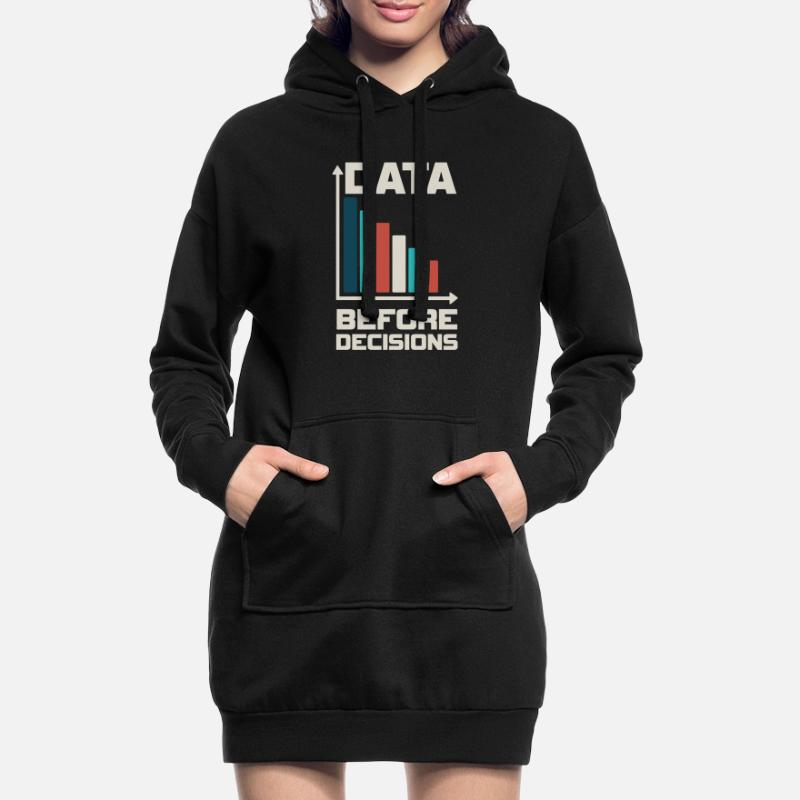 Daten vor Entscheidungsdaten oder nicht Hoodie-Kleid