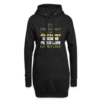 C’est ce qu’un amateur de mots croisés génial lo - Sweat-shirt à capuche long Femme - noir - Devant