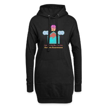 Lancez votre ligne, partagez l’amour, la sensibilisation à l’autisme - Sweat-shirt à capuche long Femme - noir - Devant
