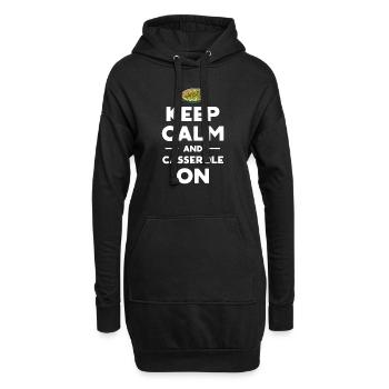 Restez calme et cocotte sur les haricots verts de Thanksgiving - Sweat-shirt à capuche long Femme - noir - Devant