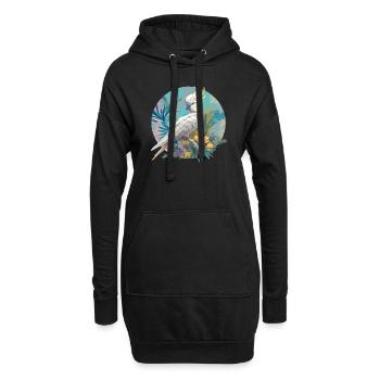 Cacatoès Cacatoès Cacatoès - Sweat-shirt à capuche long Femme - noir - Devant