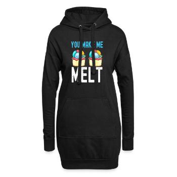 You Make Me Melt Sundae Gelato Cream - Hoodie-Kleid - Schwarz - Vorne