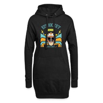 Eishockey Fans Torwart Geschenk Trikot Pucks - Hoodie-Kleid - Schwarz - Vorne
