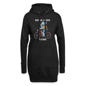 VÉLO ÉLÉPHANT FAIRE DU VÉLO, C’EST COOL - Sweat-shirt à capuche long Femme - noir - Devant