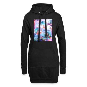 Pêcher l’amitié Accepter les différences - Sweat-shirt à capuche long Femme - noir - Devant