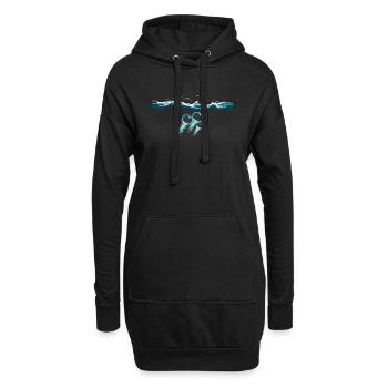 Ästhetische Quallen Aesthetic Jellyfish - Hoodie-Kleid - Schwarz - Vorne