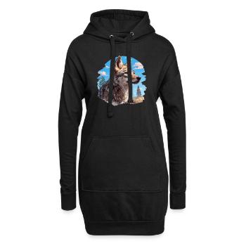 Kojoten Kojote - Hoodie-Kleid - Schwarz - Vorne
