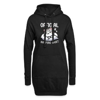 Dormeur officiel American Short Lover - Sweat-shirt à capuche long Femme - noir - Devant