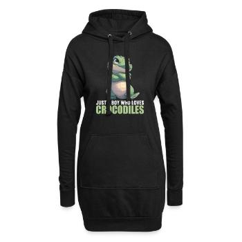 Crocodiles Crocodile - Sweat-shirt à capuche long Femme - noir - Devant