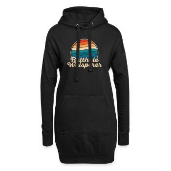 Arschloch-Flüsterer - Hoodie-Kleid - Schwarz - Vorne