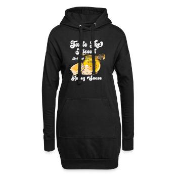 Schmecke den Keks Schmecke die Güte - Hoodie-Kleid - Schwarz - Vorne