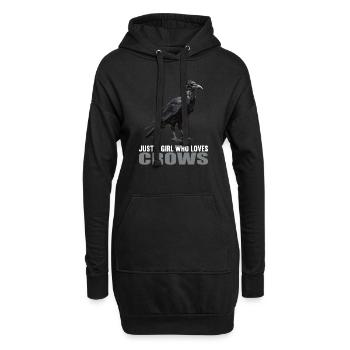 Corbeaux Corbeaux - Sweat-shirt à capuche long Femme - noir - Devant