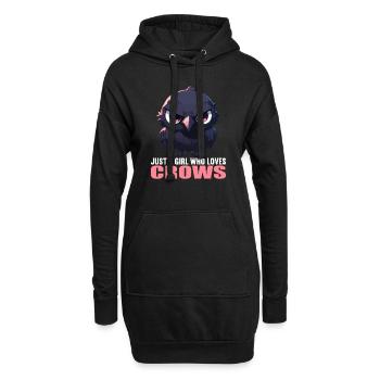 Corbeaux Corbeaux - Sweat-shirt à capuche long Femme - noir - Devant