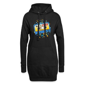 1985 MUSIKKASETTE BEST OF - Hoodie-Kleid - Schwarz - Vorne