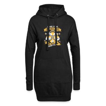 Méfiez-vous de l’apiculteur Les abeilles sont inoffensives Beek - Sweat-shirt à capuche long Femme - noir - Devant