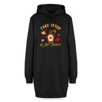 Le faux sirop est pour les perdants Sirop d’érable Tapping - Sweat-shirt à capuche long Femme - noir - Devant