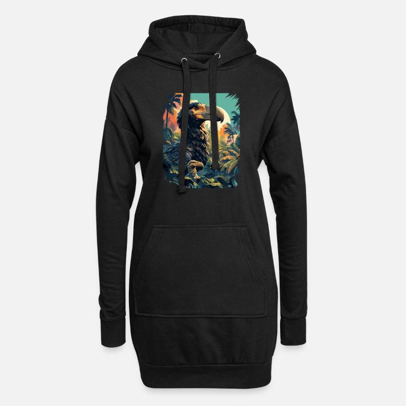 Dodos Dodo - Hoodie-Kleid - Schwarz