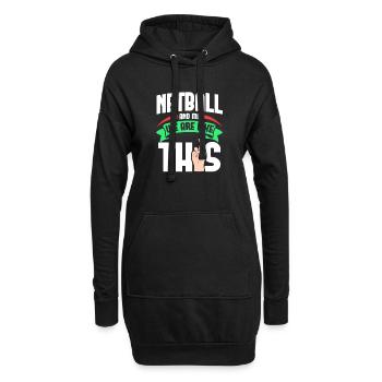 Netball moi, c’est comme - Sweat-shirt à capuche long Femme - noir - Devant