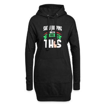 Saut d’obstacles moi, c’est comme - Sweat-shirt à capuche long Femme - noir - Devant