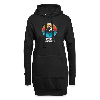Arschloch-Flüsterer - Hoodie-Kleid - Schwarz - Vorne