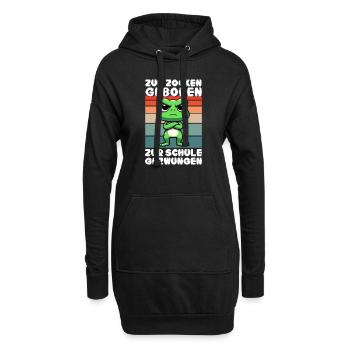 Born to gamble Forced to go to school Frog - Hoodie Dress - black - Front