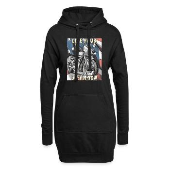 MOTORRAD LIVE YOUR DREAM NOW - Hoodie-Kleid - Schwarz - Vorne
