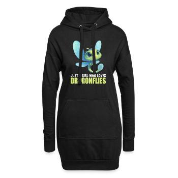 Libellules Libellule - Sweat-shirt à capuche long Femme - noir - Devant