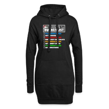 Liste de seaux de Noël Jeux vidéo Noël Gamer - Sweat-shirt à capuche long Femme - noir - Devant