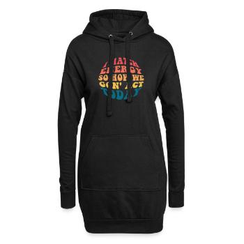 Je suis à la hauteur de l’énergie alors comment nous allons agir aujourd’hui - Sweat-shirt à capuche long Femme - noir - Devant
