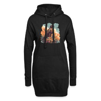 Faucon Faucon - Sweat-shirt à capuche long Femme - noir - Devant