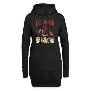 Electronicien Electrique Profession Volt Génie Electrique - Sweat-shirt à capuche long Femme - noir - Devant
