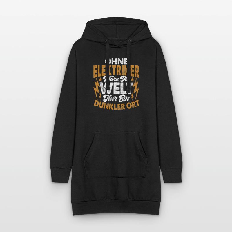 Electronics Technician Electrics Profession Volt Electrical Engineering Hoodie Dress