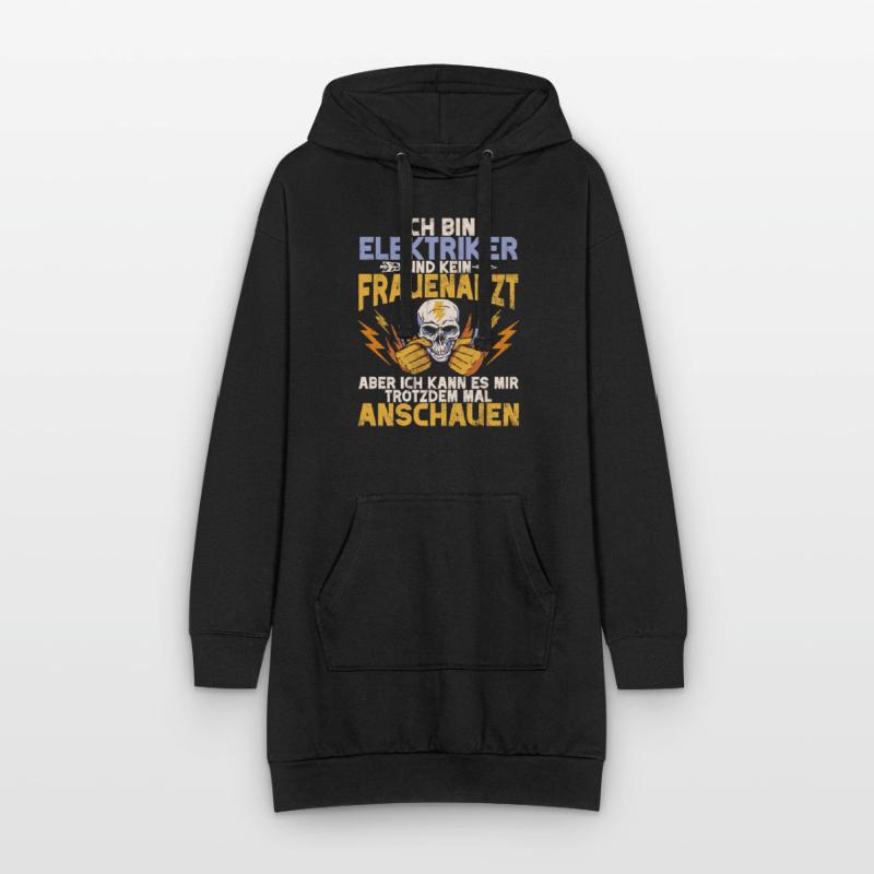 Electronics Technician Electrics Profession Volt Electrical Engineering Hoodie Dress