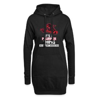 Clé que vous ne comprendriez pas plombier - Sweat-shirt à capuche long Femme - noir - Devant