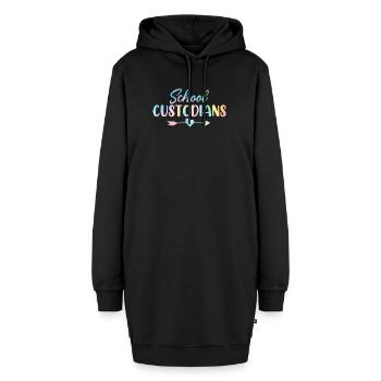 Gardien d’école Tie Dye Concierge - Sweat-shirt à capuche long Femme - noir - Devant