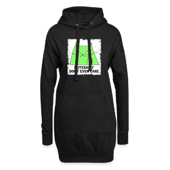 Ich kann mich buchstäblich nicht einmal darum kümmern - Hoodie-Kleid - Schwarz - Vorne