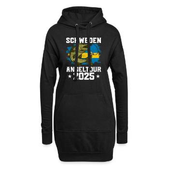 Schweden Angeltour 2025 - Hoodie-Kleid - Schwarz - Vorne