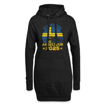 Schweden Angeltour 2025 Angeltrip - Hoodie-Kleid - Schwarz - Vorne