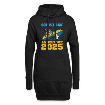 Schweden Angeltour 2025 Angeln in Schweden - Hoodie-Kleid - Schwarz - Vorne