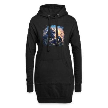Gorilles Gorilles - Sweat-shirt à capuche long Femme - noir - Devant