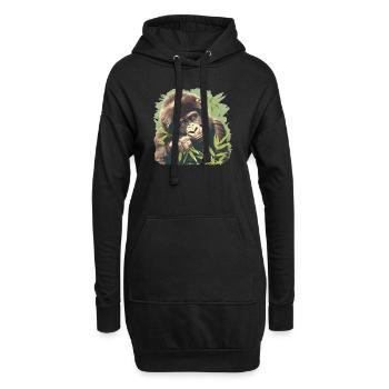 Gorilles Gorilles - Sweat-shirt à capuche long Femme - noir - Devant