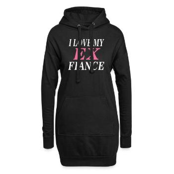 I LOVE MY EX FIANCE - Hoodie-Kleid - Schwarz - Vorne