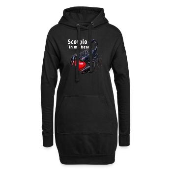 Scorpio in my heart - Hoodie-Kleid - Schwarz - Vorne
