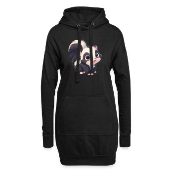 Mouffettes Mouffette - Sweat-shirt à capuche long Femme - noir - Devant