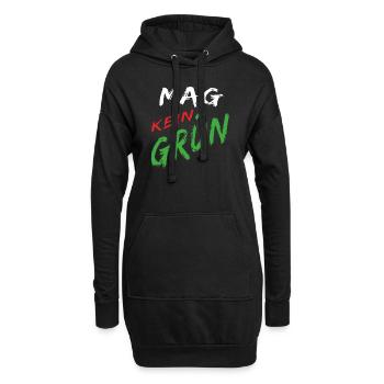 LE VERT N’AIME PAS LE VERT - Sweat-shirt à capuche long Femme - noir - Devant