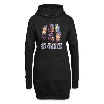 Servale Serval - Hoodie-Kleid - Schwarz - Vorne