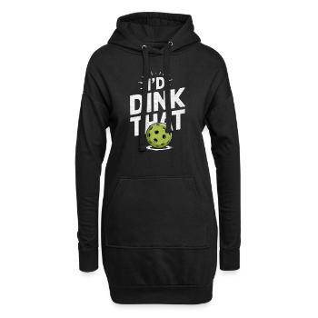 Je dink ce pickleball - Sweat-shirt à capuche long Femme - noir - Devant