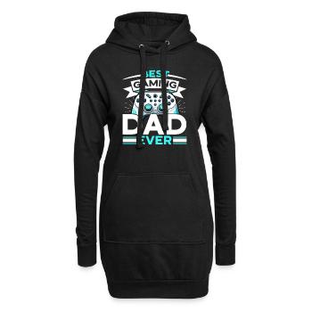 Gamer Papa Papa Amateur de jeux vidéo PC - Sweat-shirt à capuche long Femme - noir - Devant